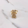 Anillo Oso Articulado Corbata 5.75gr / T6 1/2 / Circones Blancos Azules Oro Amarillo $