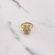 Anillo Oso 3.6gr / T5 1/2 / Circones Blancos Verdes Oro Amarillo $