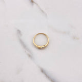 Anillo Infinito Churumbela 1.6gr / T5 1/2 / Circones Blancos Oro Amarillo $