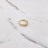 Anillo Infinito Churumbela 1.6gr / T5 1/2 / Circones Blancos Oro Amarillo $