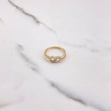 Anillo Infinito Churumbela 1.6gr / T5 1/2 / Circones Blancos Oro Amarillo $