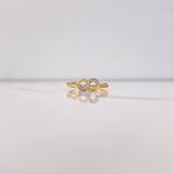 Anillo Infinito Churumbela 1.6gr / T5 1/2 / Circones Blancos Oro Amarillo $
