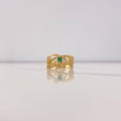 Anillo Entrelazado 3.05gr / T6 / Circones Blancos Verde Oro Amarillo $