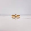 Anillo Solitario Churumbela Real 4.25gr / T7 1/4 / Circones Blancos Oro Amarillo $