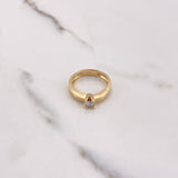 Anillo Solitario 3.5gr / T6 1/4 / Circon Blanco Oro Amarillo $