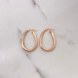 Candongas Ovalo 2.65gr / 3cm / Lisas Oro Rosa $
