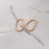 Candongas Ovalo 2.65gr / 3cm / Lisas Oro Rosa $