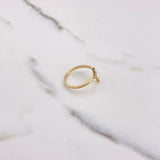 Anillo Cruz 1.75gr / T6 3/4 / Circones Blancos Oro Amarillo $