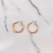 Candongas Tere 1.9gr / 2.5cm / Entorchadas Oro Rosa $