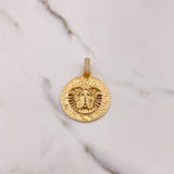 Dije Medalla Medusa Tribal 15.65gr / 4.5cm / Circones Blancos Verdes Oro Amarillo &