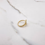 Anillo Corazon 15s 1.95gr / T6 / Circones Blancos Dos Oros Amarillo Blanco &
