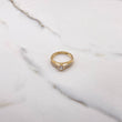 Anillo Arco Doble 2.1gr / T6 1/4 / Circones Blancos Dos Oros Amarillo Blanco &