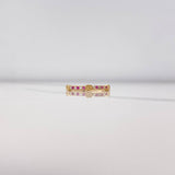 Anillo Tornillos De Orion 1.95gr / T7 1/2 / Circones Blancos Fucsias Oro Amarillo &