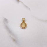 Dije Virgen Milagrosa 0.75gr / 1.7cm / Circones Rosados Azules Oro Amarillo $