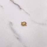 Herraje Virgen Milagrosa 0.65gr / 1.3cm / Circones Azules Oro Amarillo &