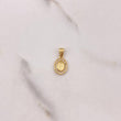 Dije Virgen Milagrosa 0.75gr / 1.7cm / Circones Blancos Oro Amarillo $