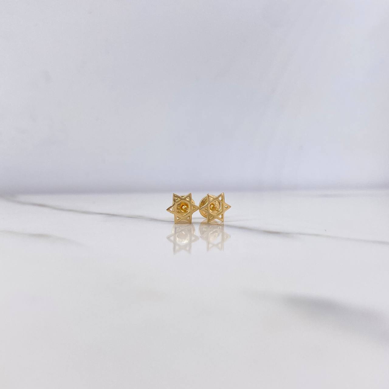 Topos Estrella De David 0.8gr / Lisos Oro Amarillo $