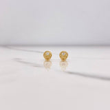 Topos Corazon Silueta 0.75gr / Circon Blanco Oro Amarillo $