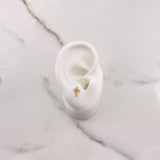 Topos Cruz 0.85gr / Circulos Circones Blancos Oro Amarillo $