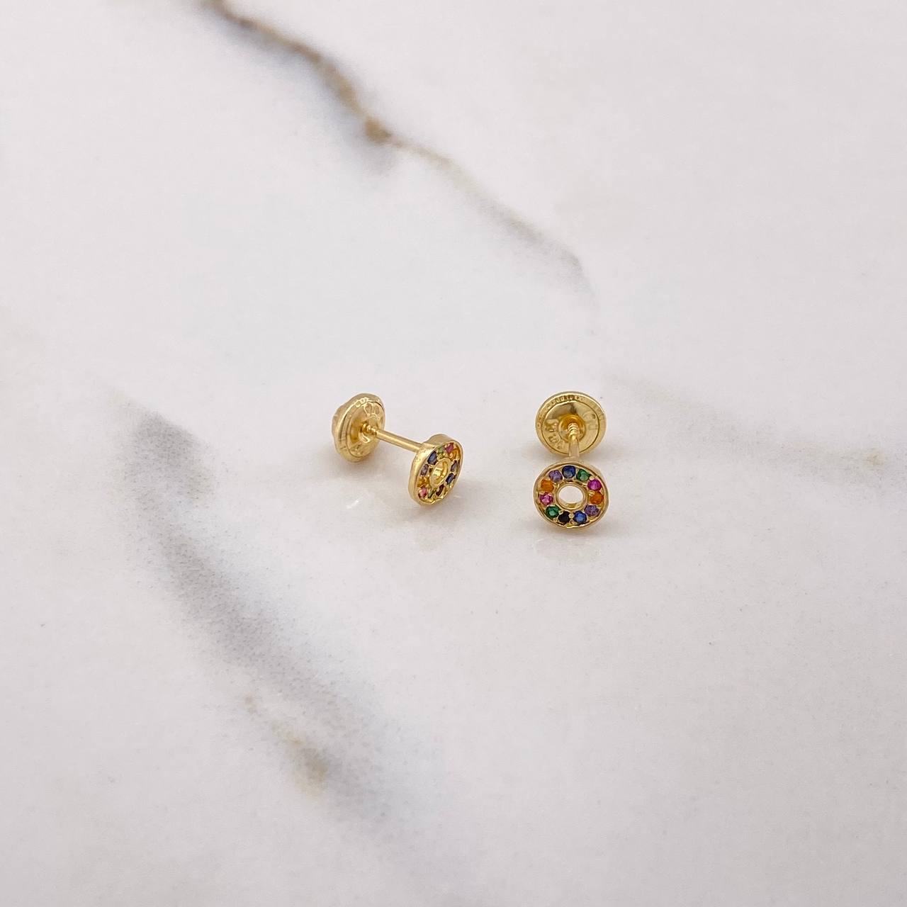 Topos Circulo 0.9gr / Circones Colores Oro Amarillo $