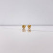 Topos Silueta Corazon 0.7gr / Circones Blancos Oro Amarillo &