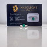 Anillo Solitario Rectangular 2.28gr / T6 1/4 / Esmeralda 0.60 Qts Oro Blanco (Joya) &