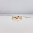 Anillo Solitario Redondo 3gr / T5 3/4  / Linea Invertida Diamante 0.26 Qts Oro Amarillo (Joya) ©