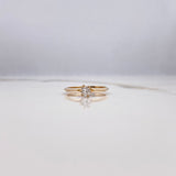 Anillo Solitario Redondo 2.37gr / T5 3/4 / Plano Diamante  0.20 Qts Oro Amarillo (Joya) &