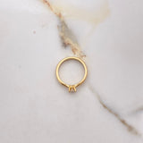 Anillo Solitario Redondo 3.78gr / T6 / Diamante 0.16 Qts Oro Amarillo (Joya) &