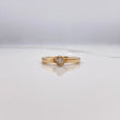 Anillo Solitario Redondo 3.88gr / T6 1/4 / Diamante 0.15 Qts Oro Amarillo (Joya) ©
