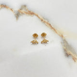 Topos Patines 0.8gr / Circones Blancos Oro Amarillo $