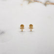 Topos Cruz Gotica 0.65gr / Circon Blanco Oro Amarillo $