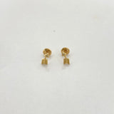 Topos Flecha 0.8gr / Circón Blanco Oro Amarillo $