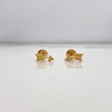 Topos Flecha 0.8gr / Circón Blanco Oro Amarillo $