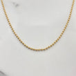 Cadena Militar 12.75gr / 55cm / 2.3mm Bolas Diamantadas Oro Amarillo $