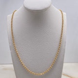 Cadena Militar 12.75gr / 55cm / 2.3mm Bolas Diamantadas Oro Amarillo $