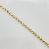 Cadena Militar 12.75gr / 55cm / 2.3mm Bolas Diamantadas Oro Amarillo $