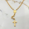 Rosario Virgen Milagrosa 17.55gr / 65cm / 6mm-7mm Bolas Lisas Oro Amarillo $