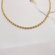 Cadena Militar 25.45gr / 65cm / 4mm Bolas Diamantadas Oro Amarillo $