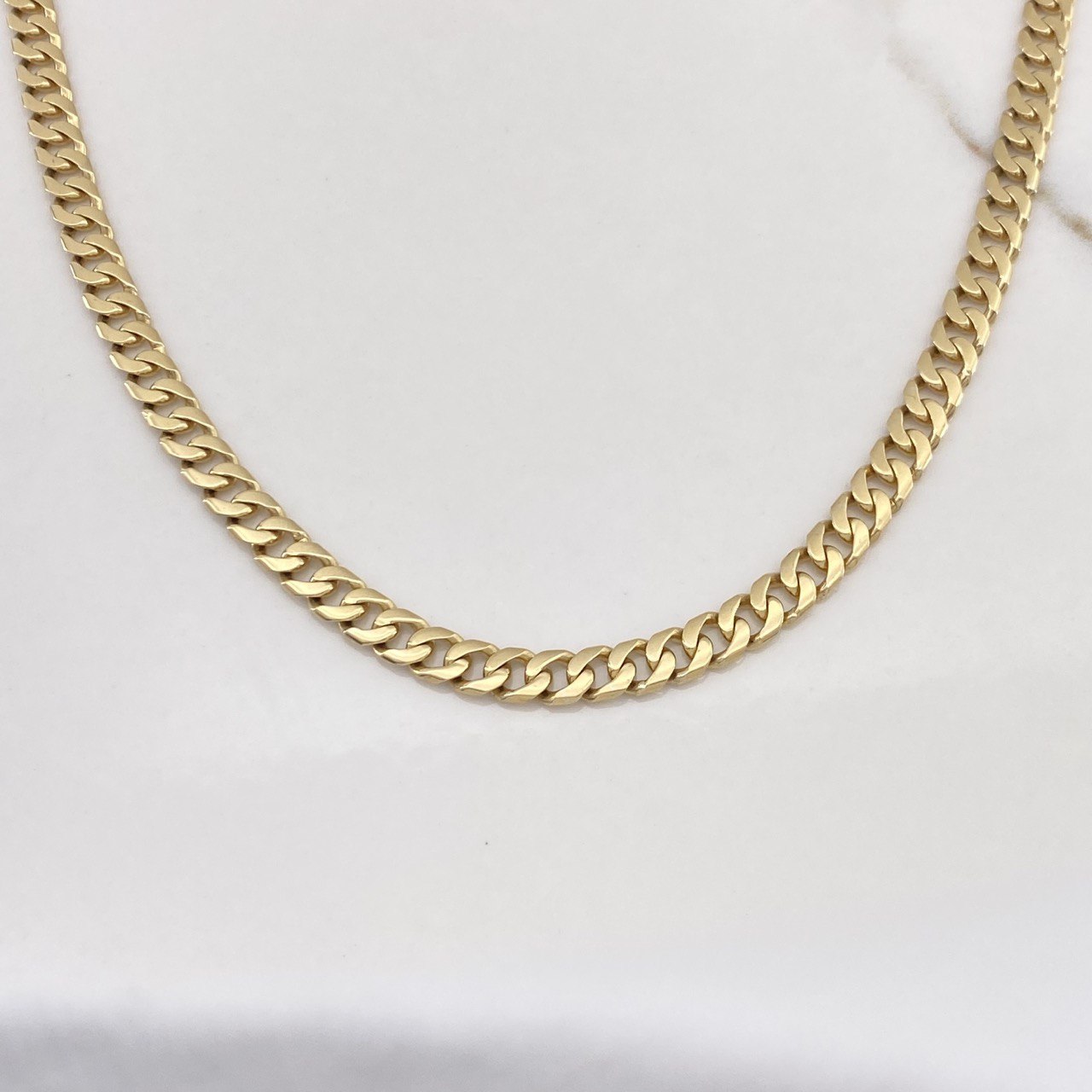 Cadena Cubana Maciza 54.25gr / 75cm / 5.5mm Oro Amarillo $