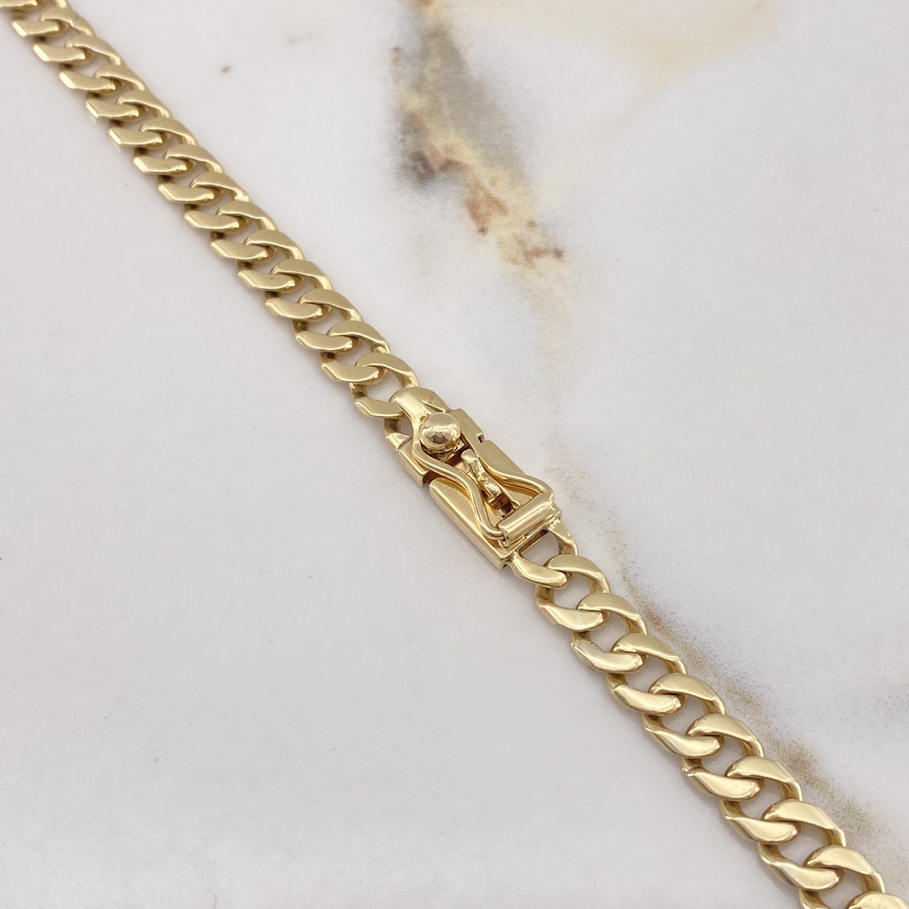 Cadena Cubana Maciza 54.25gr / 75cm / 5.5mm Oro Amarillo $