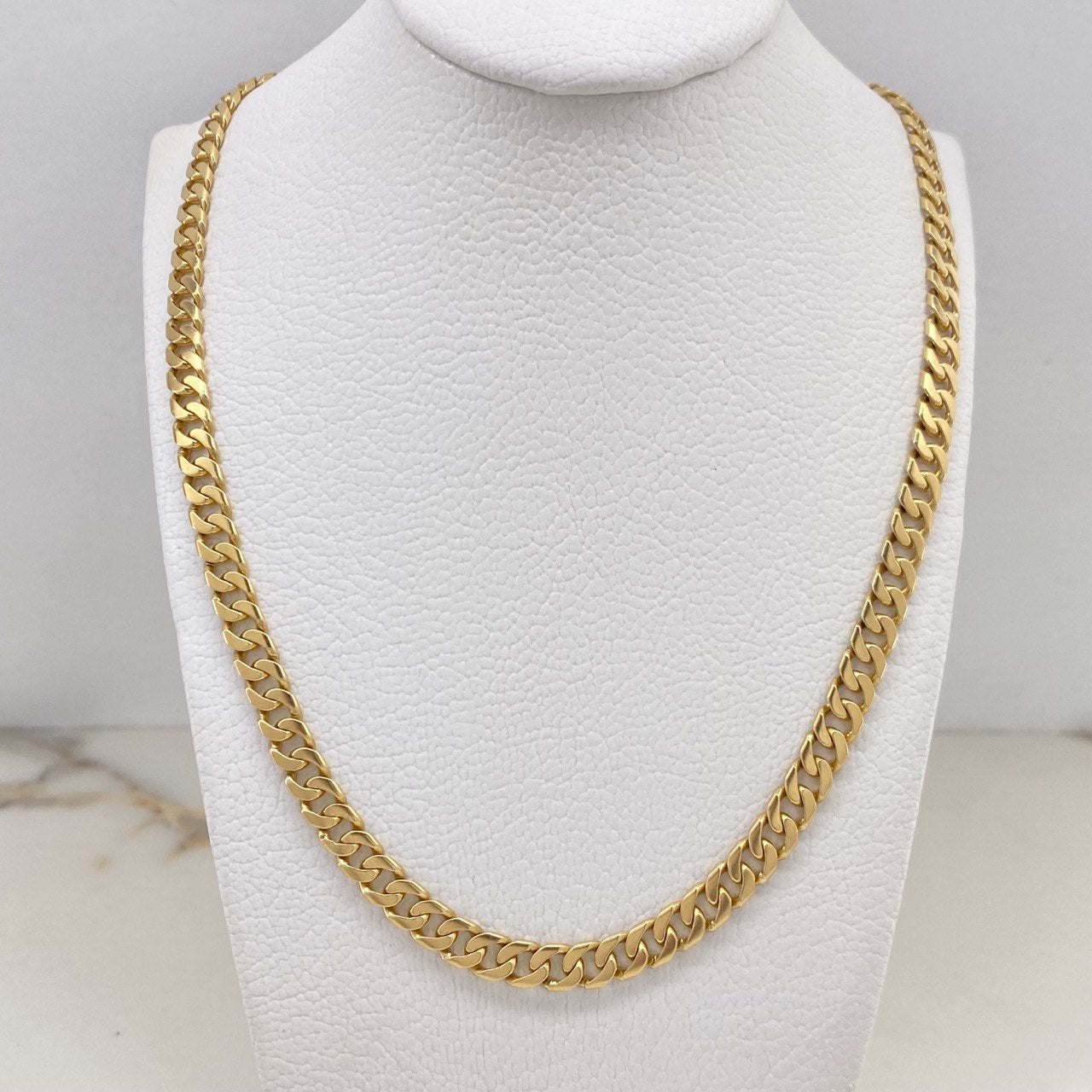 Cadena Cubana Maciza 54.25gr / 75cm / 5.5mm Oro Amarillo $