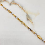 Cadena Rustica Poker 51.6gr / 60cm / 4.7mm Dos Oros Amarillo Blanco $
