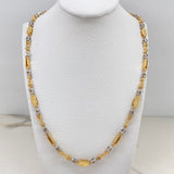 Cadena Rustica Poker 51.6gr / 60cm / 4.7mm Dos Oros Amarillo Blanco $