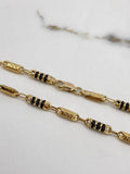 Cadena Rustica 13.65gr / 60cm / 4.35mm Barril Tribal Cauchos Oro Amarillo $