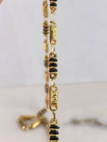 Cadena Rustica 13.65gr / 60cm / 4.35mm Barril Tribal Cauchos Oro Amarillo $