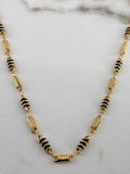 Cadena Rustica 13.65gr / 60cm / 4.35mm Barril Tribal Cauchos Oro Amarillo $