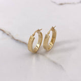 Candongas Tribal 2.85gr / 2.5cm / Ovaladas Oro Amarillo $