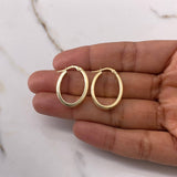 Candongas Tribal 2.85gr / 2.5cm / Ovaladas Oro Amarillo $