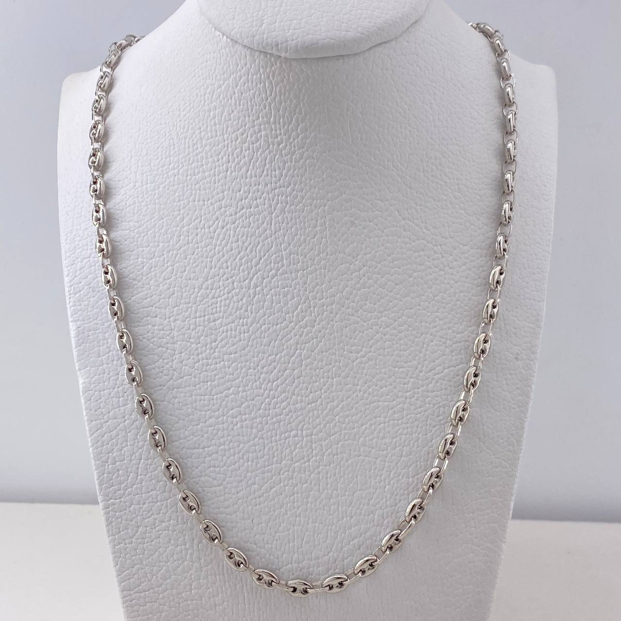 Cadena Calabrote 17.2gr / 45cm / 4.4mm Oro Blanco $